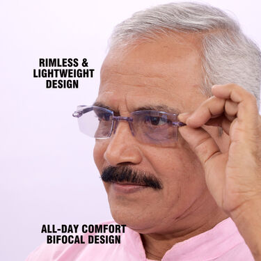 Rimless Daily Use Bifocal Reading Glasses - Buy 1 Get 1 FREE (BRG17)