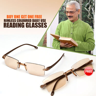 Rimless Daily Use Bifocal Reading glasses - Buy 1 Get 1 FREE (BRG28)