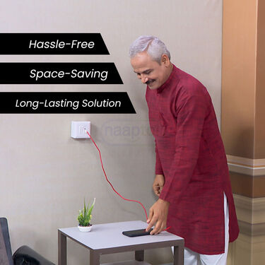 Inbuilt Wall Socket Dual Port Mobile Fast Charger (SMC)