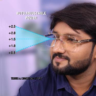 Premium Rimless Adaptive Power Reading Glasses (ORG35)