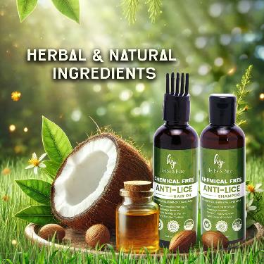 Anti Lice Shampoo And Oil With Comb (HPL1)