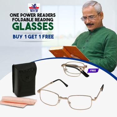 Adaptive Power Readers Foldable Reading Glasses - Buy 1 Get 1 (ORG2)