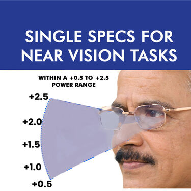 Adaptive Power Readers Foldable Reading Glasses - Buy 1 Get 1 (ORG2)
