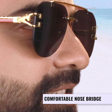 Royal Lion Design Aviator Sunglasses With Free Stylish Watch (ASGW2)