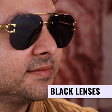 Royal Lion Design Aviator Sunglasses With Free Stylish Watch (ASGW2)