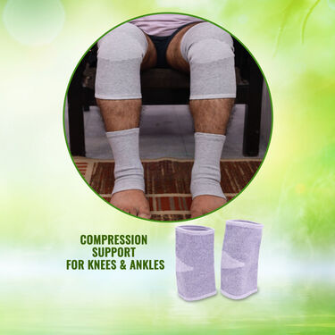 Buy 2 Bamboo Compression Knee Support + Get 2 Free Ankle Support (BKAS)